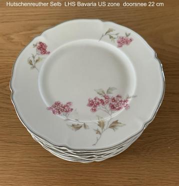 borden + schaal, Hutschenreuther Selb, LHS Bavaria Us zone beschikbaar voor biedingen