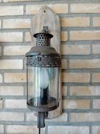 Vintage Wandlamp met Glazen Kap, Huis en Inrichting, Ophalen of Verzenden, Gebruikt, Glas, Vintage/Landelijk