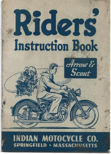 Indian Arrow Scout manual handleiding motor (7585z) beschikbaar voor biedingen