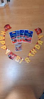 Cars verjaardagsslinger Happy Birthday&5 uitnodigingskaarten, Ophalen of Verzenden, Versiering, Verjaardag