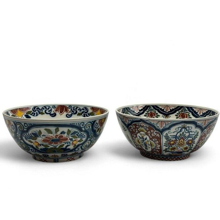 Twee 20e eeuwse Tichelaar Makkum kommen, Antiek en Kunst, Antiek | Keramiek en Aardewerk, Ophalen of Verzenden