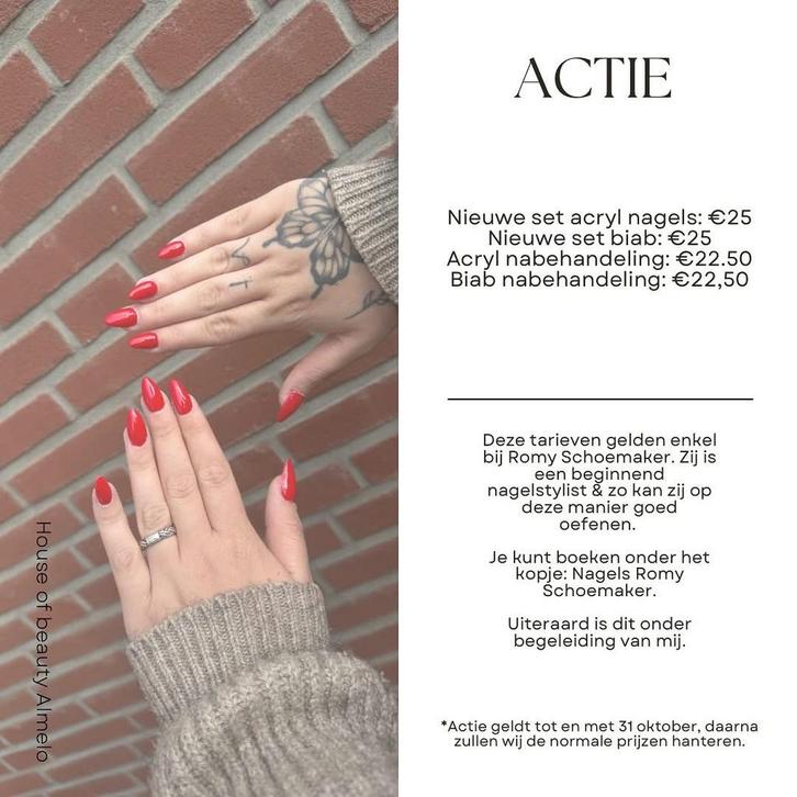 ACTIE nagels!, Sieraden, Tassen en Uiterlijk, Uiterlijk | Cosmetica en Make-up, Zo goed als nieuw, Handen en Nagels, Overige kleuren