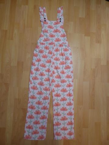 Lichtroze jumpsuit met bloemen van de HEMA, maat 146/152 beschikbaar voor biedingen