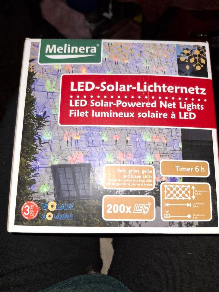 LED Solar Lichtnet - Nieuw!, Tuin en Terras, Buitenverlichting, Nieuw, Led-strip, Kunststof, Minder dan 50 watt, Zonne-energie