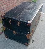 Originele antieke steamer trunk 1920. bijzonder mooi!, Ophalen, Zo goed als nieuw, 75 cm of meer