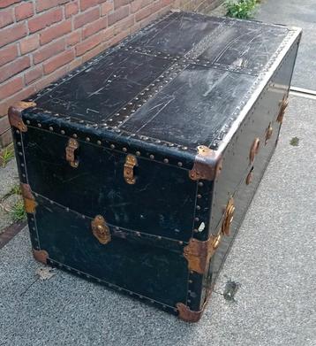 Originele antieke steamer trunk 1920. bijzonder mooi! beschikbaar voor biedingen