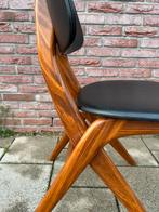 Van Teeffelen scissor schaar stoel, Huis en Inrichting, Stoelen, Ophalen, Bruin, Zo goed als nieuw, Eén