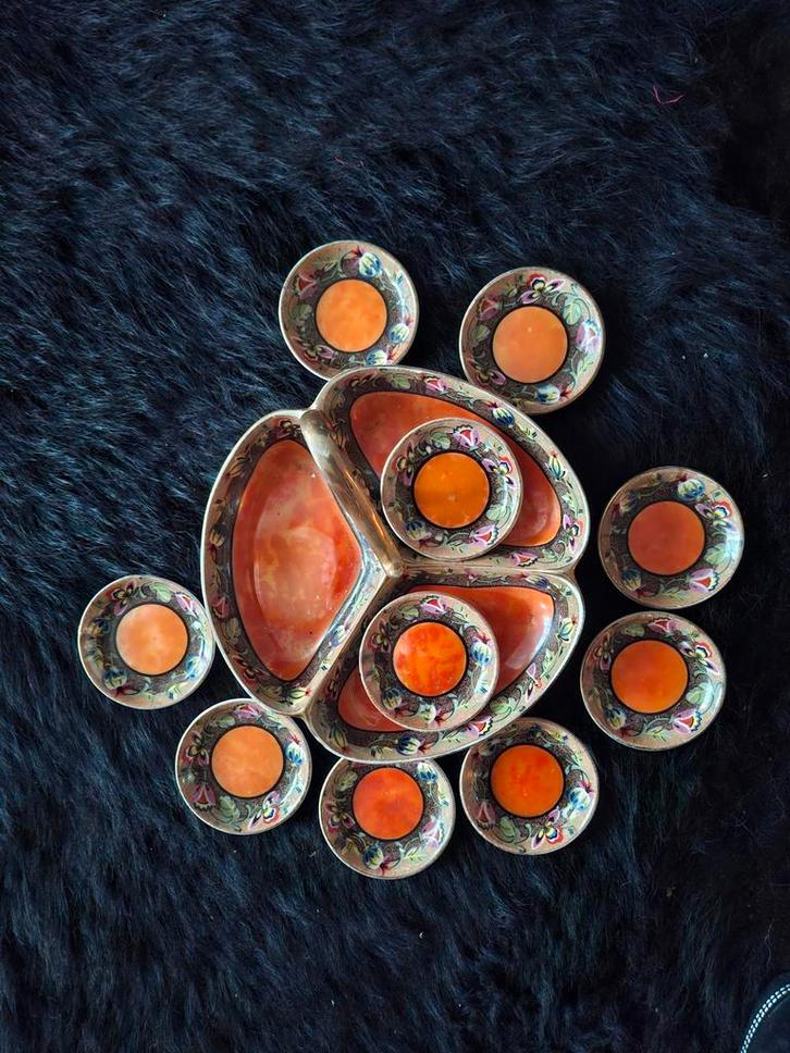 Vintage Bavaria Bonbonschaal met schoteltjes, Antiek en Kunst, Antiek | Servies compleet, Ophalen of Verzenden