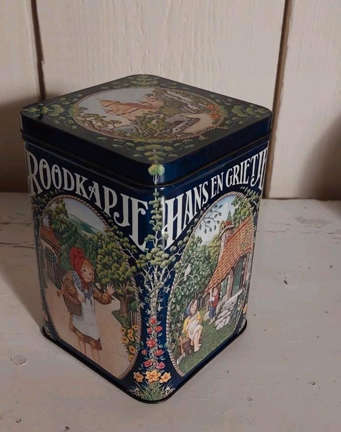 Vintage blik sprookjes blikje woondecoratie Woonstijl deco, Verzamelen, Blikken, Zo goed als nieuw, Overige, Ophalen of Verzenden