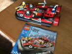 Lego brandweer hovercraft, 100% compleet met boek., Ophalen of Verzenden, Zo goed als nieuw, Complete set, Lego