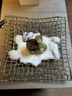 Dienblad met goudkleur, Huis en Inrichting, Woonaccessoires | Dienbladen, Ophalen, B, Vierkant, Metaal