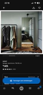 Spiegel IKEA Hovet aluminium 78x196, Ophalen, Zo goed als nieuw, 75 tot 100 cm, 150 tot 200 cm