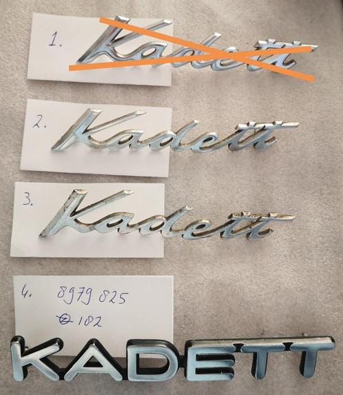 Kadett type aanduidingen/emblemen., Auto diversen, Autostickers, Ophalen of Verzenden