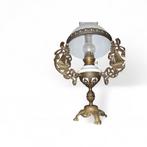 Antieke olielamp met scheepsmotief, Antiek en Kunst, Antiek | Lampen, Ophalen of Verzenden