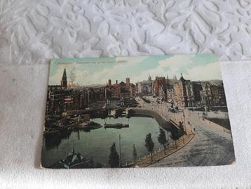 amsterdam panorama  centr station 1910 tekst boten beschikbaar voor biedingen