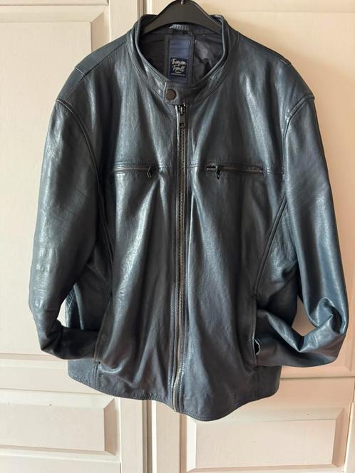Soepele lederen herenjack/leren herenjas blauw, Kleding | Heren, Grote Maten, Zo goed als nieuw, Jas of Mantel, Blauw, Ophalen of Verzenden