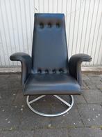Vintage design tulip draaifauteuil, Huis en Inrichting, Fauteuils, Ophalen of Verzenden, Gebruikt, Metaal, Vintage design