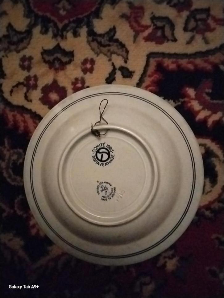 Zeldzaam Bord 'Wilhelmina' 1898-1923, Antiek en Kunst, Antiek | Wandborden en Tegels, Ophalen of Verzenden