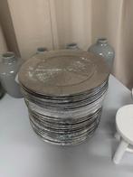 Zilveren Onderborden meer dan 60 stuks, Overige materialen, Ophalen of Verzenden, Zo goed als nieuw, Bord(en)