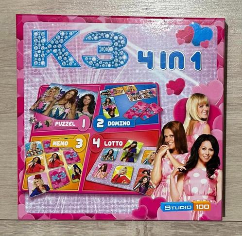 K3 4 in 1 puzzel, domino, memo, lotto, Kinderen en Baby's, Speelgoed | Educatief en Creatief, Nieuw, Ontdekken, Ophalen of Verzenden