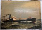 H Richter marineschilder 1928 / gesigneerd olieverf, Antiek en Kunst, Kunst | Schilderijen | Klassiek, Ophalen of Verzenden