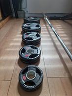 nieuwe olympische stang 220cm en 67.5kg gewichten, Sport en Fitness, Fitnessmaterialen, Ophalen, Zo goed als nieuw