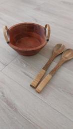 Rattan houten schaal met lepels van Deco Heart house, Ophalen of Verzenden, Nieuw