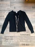 Zwart cardigan vestje met ruffles H&M, H&M, Verzenden, Zwart, Zo goed als nieuw