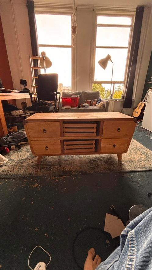 Huisgemaakte Houten Dressoir, Huis en Inrichting, Kasten | Dressoirs, Zo goed als nieuw, 100 tot 150 cm, 25 tot 50 cm, Ophalen