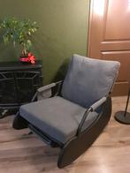 Lounge rockingchair w footrest- Schommelstoel m voetenbankje, Ophalen, Metaal, 100 tot 125 cm, Zo goed als nieuw