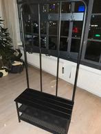 Zwarte Kapstok met Schoenenrek, Huis en Inrichting, Woonaccessoires | Kapstokken, Ophalen, Zo goed als nieuw, Metaal, Staande kapstok