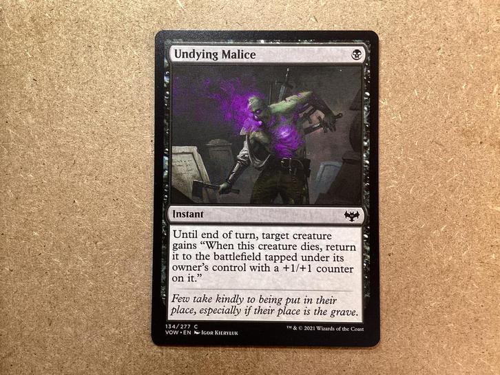 1x Undying Malice [134/277] (Near Mint), Hobby en Vrije tijd, Verzamelkaartspellen | Magic the Gathering, Zo goed als nieuw, Losse kaart