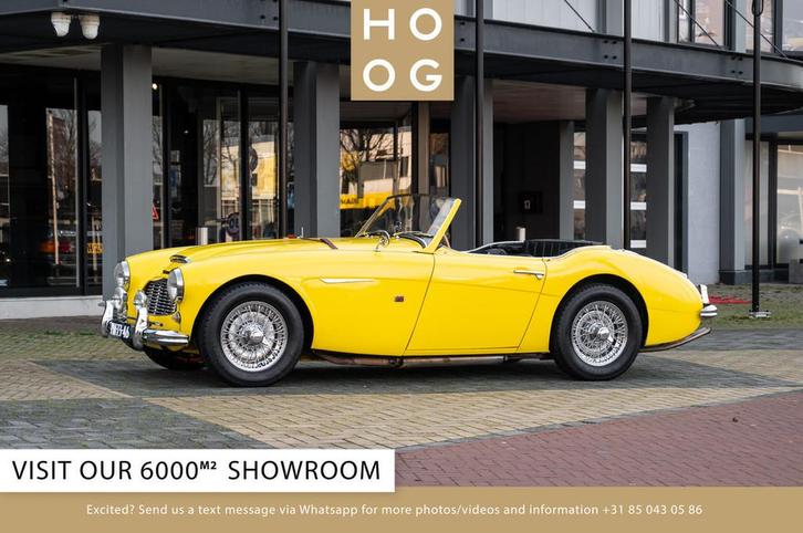 Austin Healey 100 6 (bj 1957), Auto's, Oldtimers, Bedrijf, Te koop, Lederen bekleding, Open dak, Austin, Benzine, Cabriolet, Handgeschakeld