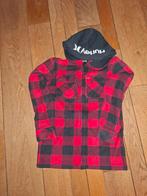 Hurley Fleece Vest Rood Zwart Geruit Maat 140/146, Ophalen of Verzenden, Zo goed als nieuw, Hurley, Jongen of Meisje