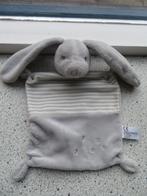 Knuffeldoek konijn grijs wit velours met sterretjes Nicotoy, Ophalen of Verzenden, Zo goed als nieuw, Konijn