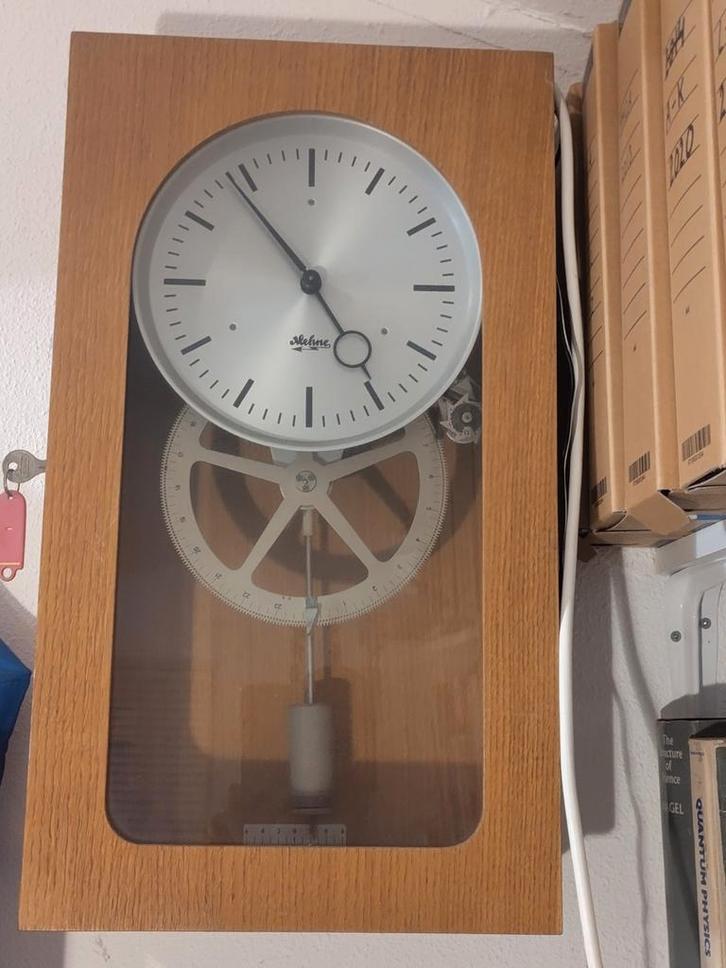 Bijzondere Mehne schakelklok van schoolbel, Antiek en Kunst, Antiek | Klokken, Ophalen of Verzenden