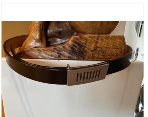 ANGELO DE LOMBARDI zwarte leren riem ceintuur mt 85 BCBC, Kleding | Dames, Riemen en Ceinturen, Zo goed als nieuw, Tailleriem