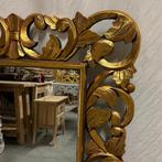 Barok spiegel - houten lijst - Goud - 120 x 90 cm - TTM Wone, 50 tot 100 cm, 100 tot 150 cm, Rechthoekig, Ophalen of Verzenden