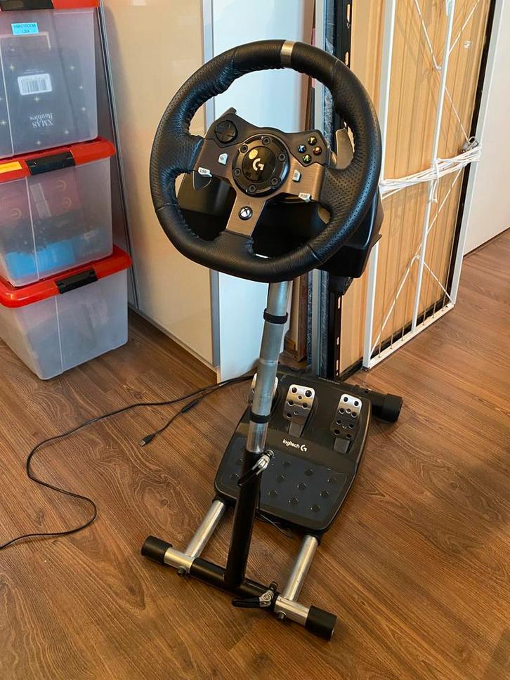 Logitech G920 met Wheel Stand Pro, Spelcomputers en Games, Spelcomputers | Xbox | Accessoires, Zo goed als nieuw, Xbox One, Xbox Series X
