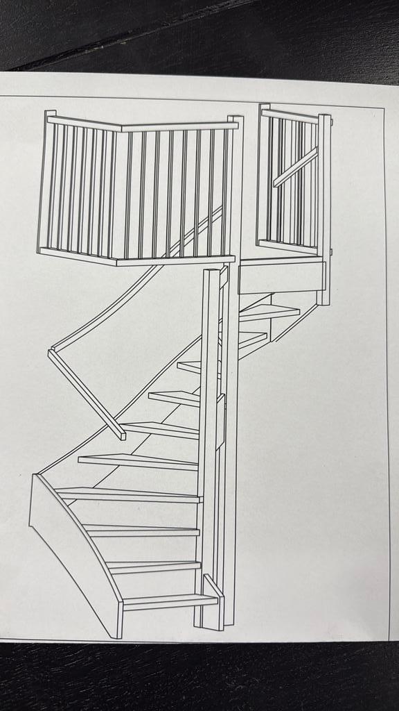 Halfslag trap 2445 hoog open, Doe-het-zelf en Verbouw, Ladders en Trappen, 2 tot 4 meter, Ophalen of Verzenden