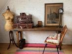Sidetable, wandtafel, paspop, telefoon, koffers, pentekening, Antiek en Kunst, Ophalen
