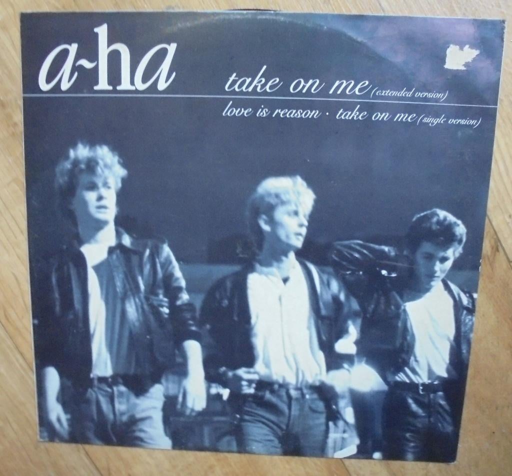 12 inch Disco Single   AHA   A-HA     take on me, Maxi-single, Ophalen of Verzenden, Zo goed als nieuw, Pop