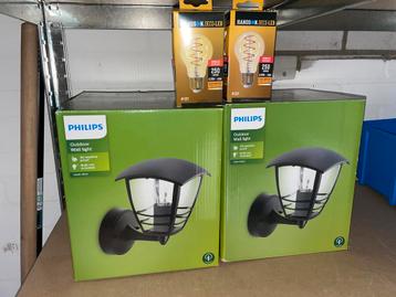 2x Philips buiten wandlamp Creek + Handson decoled beschikbaar voor biedingen
