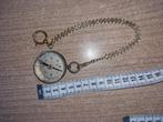 antiek kompas met ketting voor aan broek zeer oud, Ophalen of Verzenden, Gebruikt, Gebruiksvoorwerp