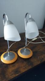 2 lampjes, Ophalen, Zo goed als nieuw, Glas, Minder dan 50 cm