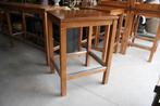 6 x vierkante bartafels statafel hout metaal horeca mancave