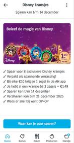 AH Disney kerstkransjes zegels, Albert Heijn, Ophalen of Verzenden