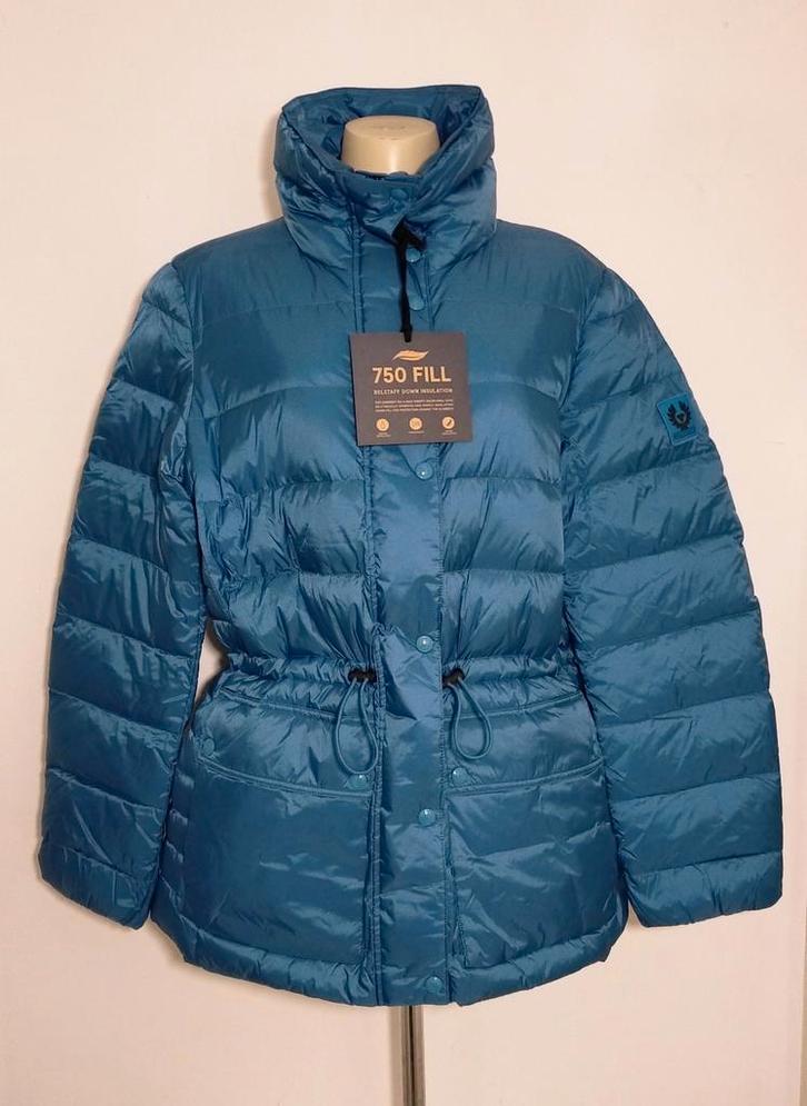 Oceaanblauwe puffer van 100% dons van Belstaff, Kleding | Dames, Jassen | Winter, Nieuw, Maat 42/44 (L), Blauw, Verzenden