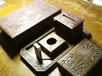 Houten pauwenkist set, Antiek en Kunst, Ophalen of Verzenden