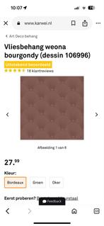5 nieuwe rollen Vliesbehang Weona Bourgondy Art Deco, Ophalen, 50 tot 75 m², Roze